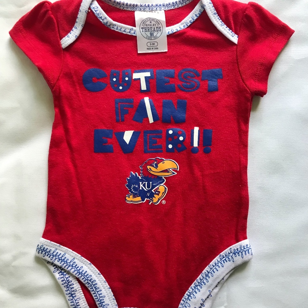 KU Jayhawks Onesie. 3-6 Months